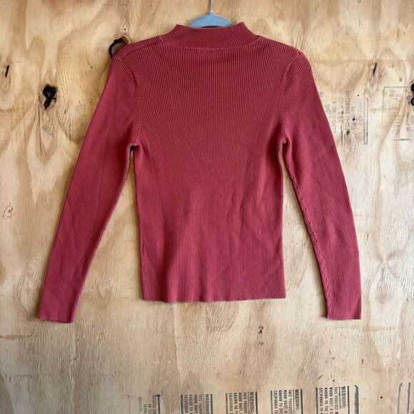 Northern Reflections 100% Cotton Orange Pink Knit Sweater Sz M - Picture 3 of 4